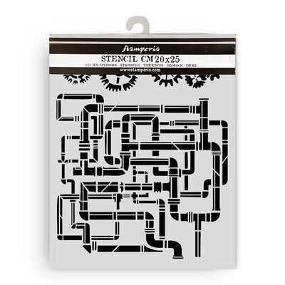 Stamperia stencil - Gardens of Time Tubes