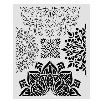 Stamperia stencil - Gardens of Time Half Friezes