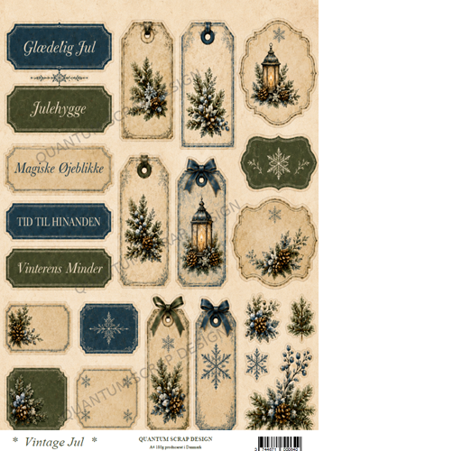 Quantum Scrap Design Vintage Jul – Tags & Labels