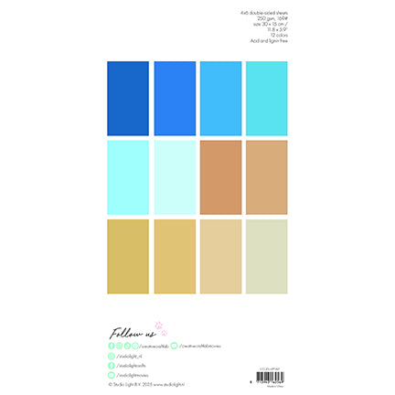 Unicolor papirblok - Sand & Sea