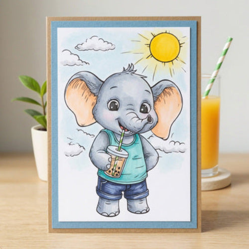 Studio Light Clear Stamps Juicy Joy - Elephant Essentials nr. 948