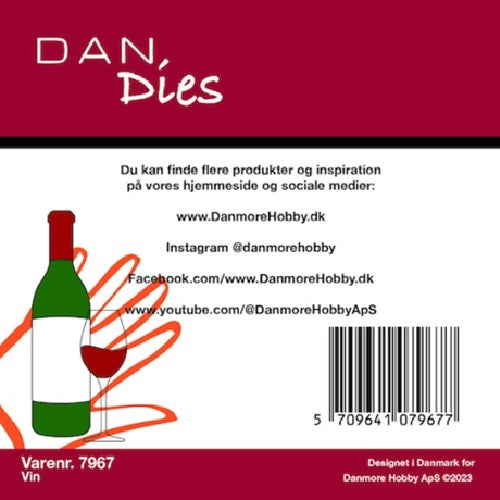 Dan dies Vin flaske + glas