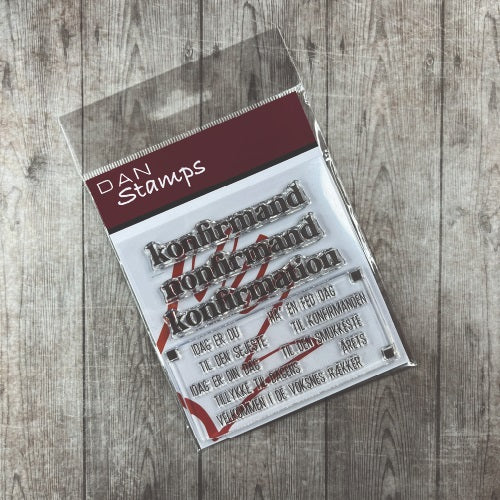 Dan dies Konfirmation stempel