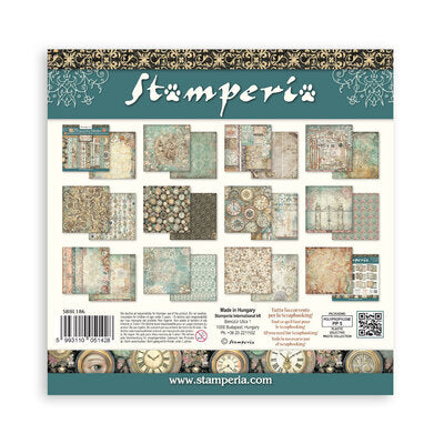 Stamperia Paper Pad Large – Gardens of Time Backgrounds