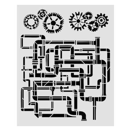 Stamperia stencil - Gardens of Time Tubes