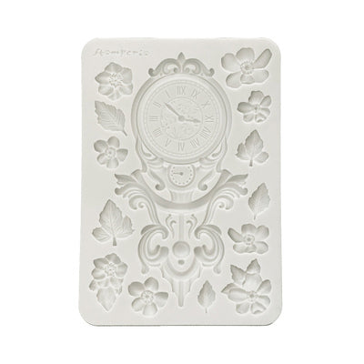 Stamperia Silicone form - Gardens of Time Clocks and Flowers