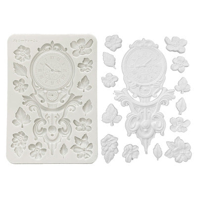 Stamperia Silicone form - Gardens of Time Clocks and Flowers