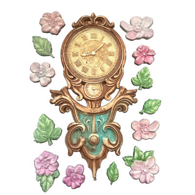 Stamperia Silicone form - Gardens of Time Clocks and Flowers