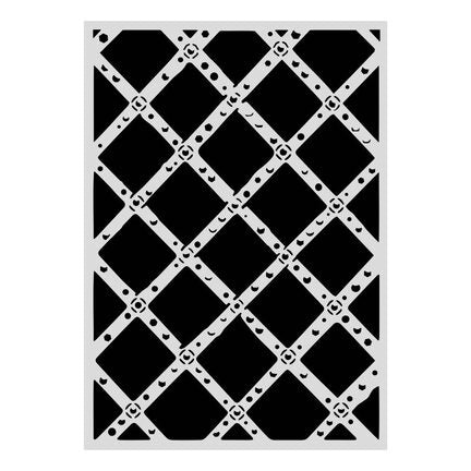Stamperia stencil - Gardens of Time Diamond Grid Pattern