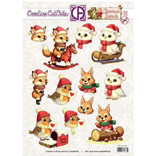 Creative Cutouts Christmas animals 02