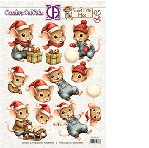 Creative Cutouts Sweet little mice 03