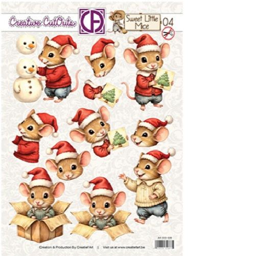 Creative Cutouts Sweet little mice 04