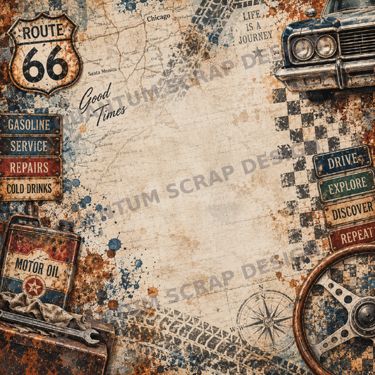 Quantum Scrap Design Vintage herre og biler