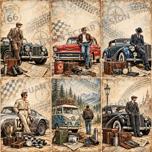 Quantum Scrap Design Vintage herre og biler