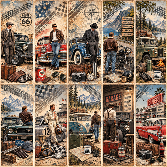 Quantum Scrap Design Vintage herre og biler
