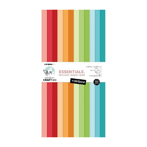 Unicolor papirblok - Rainbow