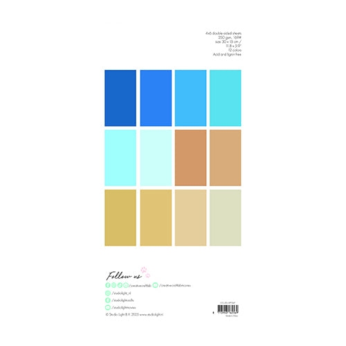 Unicolor papirblok - Sand & Sea