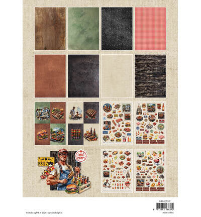 Studio Light BBQ Party Essentials die-cuts paper pad