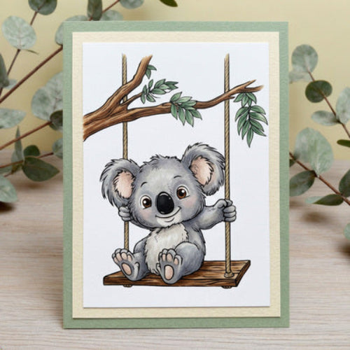 Studio Light - Essentials - Swinging by, Koala - clear stamp