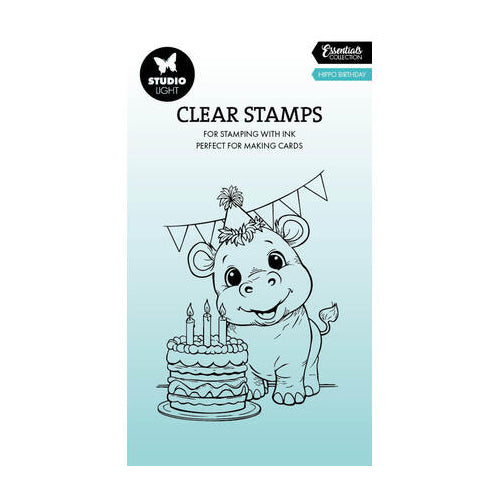 Studio Light Clear Stamps Hippo Birthday Essentials nr. 950