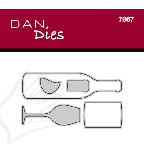 Dan dies Vin flaske + glas