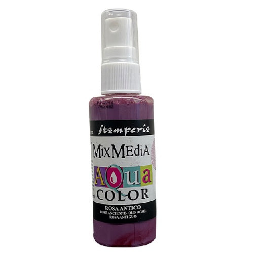 Stamperia Mix media aqua color Antik rosa