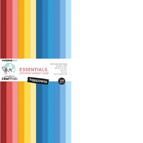 Unicolor papirblok - Happiness