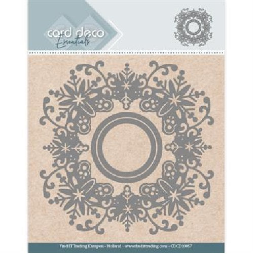 Card deco Snowflake Round