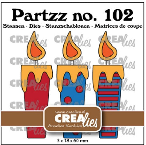 Crealies 3 candles
